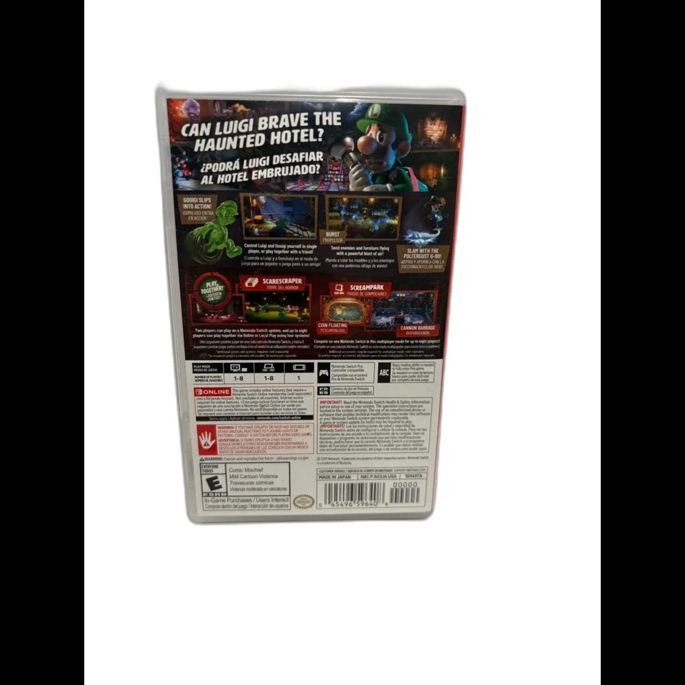 Luigi’s Mansion 3 Nintendo Switch Case Only Original Artwork No Game